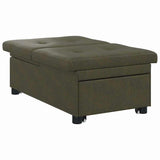 Sofa Bed Army Green 194 x 67 x 82 cm Huahua Fabric 42008606