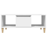 Coffee Table White 90x50x36,5 cm Engineered Wood 821060