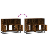 Sideboard Smoked Oak 100x35x76 cm Engineered Wood 849031