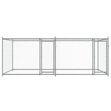 Dog Cage with Doors Grey 4x2x1.5 m Galvanised Steel 3209573