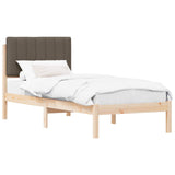 Bed Frame with Upholstered Headboard Taupe 75 x 190 cm 878092