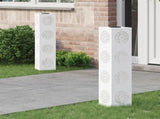 Solar LED Pathway Light 2 pcs White Cold Rolled Steel 879787