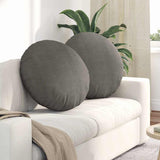 Seat Cushions 2 pcs Light Grey 80 cm Corduroy Fabric 42014260