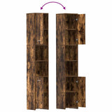 Bathroom Cabinet Smoked Oak 30x30x183.5 cm Engineered Wood 815519