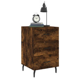 Bedside Cabinet Smoked Oak 40x40x66 cm Engineered Wood 827681