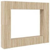 8 Piece TV Cabinet Set Sonoma Oak Engineered Wood 3078965
