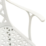 Bistro Set White Cast Aluminium Medium Tough Bistro Set Round 3070582