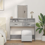 ZNTS Dressing Table with Drawers - Concrete Grey, 100x41x140 cm 865148