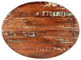 Table Top 80x3.8 cm Round Solid Wood Reclaimed 370031