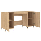 Desk Sonoma Oak 140x50x75 cm Engineered Wood 829527