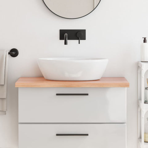 Bathroom Countertop Light Brown 80x60x cm Treated Solid Wood 3156123