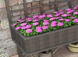 45 x 105cm Wooden Garden Planter, with Trellis - Grey T3398P328419