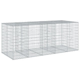 Gabion Basket with Cover 250x100x100 cm Galvanised Iron 3295193