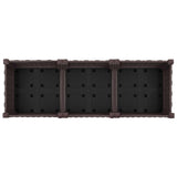 Garden Planter with Wheels Brown 120 x 40 x 29 cm PP 3423041