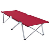 Folding Camping Bed Folding Red 62 x 194 x 42 cm Oxford fabric 42003118