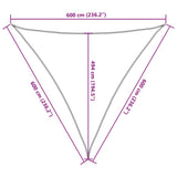 Sunshade Sail 160 g/m White 6x6x6 m HDPE 311267