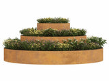 Garden Planter Brown 120 x 120 x 20 cm Weathering Steel 873661