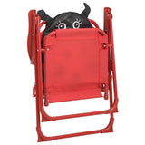 Patio Furniture Red Steel Compact Foldable Kids' Garden Set 41842