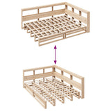 Bookcase Bed without Mattress 140x190cm Solid Wood Pine 3324511
