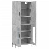 Highboard Concrete Grey 69,5x34x180 cm Engineered Wood 3195743