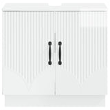 Bathroom Sink Cabinet HOORN High Gloss White 59.5 x 31.5x 56 cm 897229
