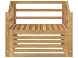 Outdoor Sofa Solid Acacia Wood White 3439111