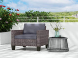Single Rattan Armchair, with Cushions - Mixed Grey T3398P311632
