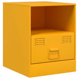 ZNTS Bedside Cabinet Mustard Yellow 34.5x39x44 cm Steel 841757