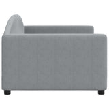 Day Bed without Mattress Light Grey 90x190 cm Single Fabric 354124