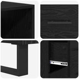 Highboard Black Oak 69.5 x 34 x 180 cm Engineered Wood 3416175