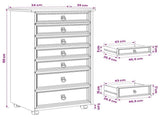Rolling Cabinet with Drawers CORONA Honey Brown 42040537