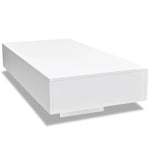 ZNTS Coffee Table High Gloss White 244021