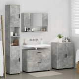 Bathroom Furniture Set with Drawer 4 pcs Concrete Grey 3393086