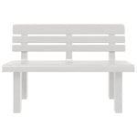 ZNTS Garden Bench White 110x52x71 cm Polypropylene 4009379