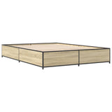 Bed Frame without Mattress Sonoma Oak 135x190 cm Double 3279858
