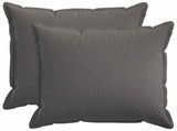 Cushion with Pillow HOUTEN 2 pcs Light Grey Faux Linen 936403