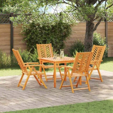 Garden Dining Set 5 pcs Brown 90 x 90 x 74 cm Solid acacia wood 3154122