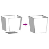 Garden Planters White 2 pcs 50x50x50 cm Steel 851069