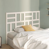 Bed Headboard White 146x4x104 cm Solid Wood Pine 818191