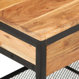 Shoe Bench 110x35x45 cm Solid Wood Acacia and Iron 372744