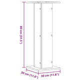Speaker Stands 2 pcs Black 30x30x80 cm Engineered Wood 852664
