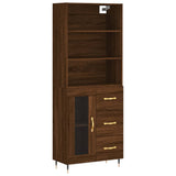 Highboard Brown Oak 69.5x34x180 cm Engineered Wood 3189492