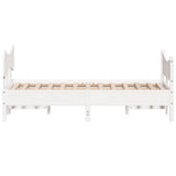 Bed Frame without Mattress White 120x190 cm Small Double Solid Wood Pine 3216400