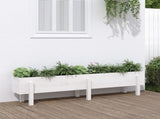 Garden Raised Bed White 160x30x38 cm Solid Wood Pine 825192