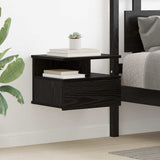 Floating Nightstand with Drawer 2 pcs Black Oak 40 x 31 x 28 cm 871757