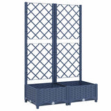 Garden Planter with Trellis Blue Grey 80x40x121.5 cm PP 318250