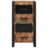 Drawer Cabinet Multicolour 40x40x75 cm Solid Wood Reclaimed 4013582