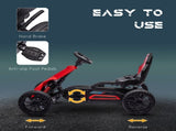 Kids Pedal Go Kart, with Adjustable Seat, EVA Wheels, Seat, Handbrake - Red T3398P348369