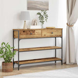 Console Table Old Wood 100 x 25 x 75 cm Engineered Wood 863511
