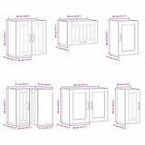 11 Piece Kitchen Cabinet Set Lucca Gloss White Engineered Wood 3314893